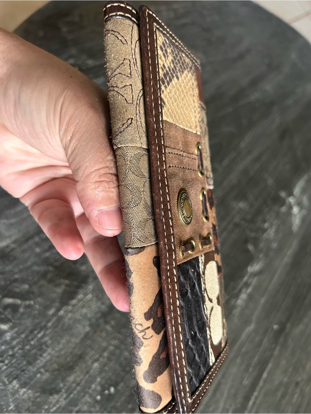 Coach Y2K vintage animal print patchwork long wallet - Picture 15 of 16